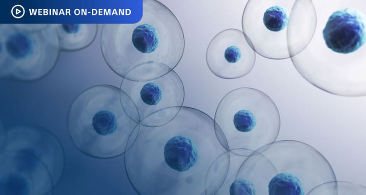 Webinar On-Demand - Photo illustration of cells.