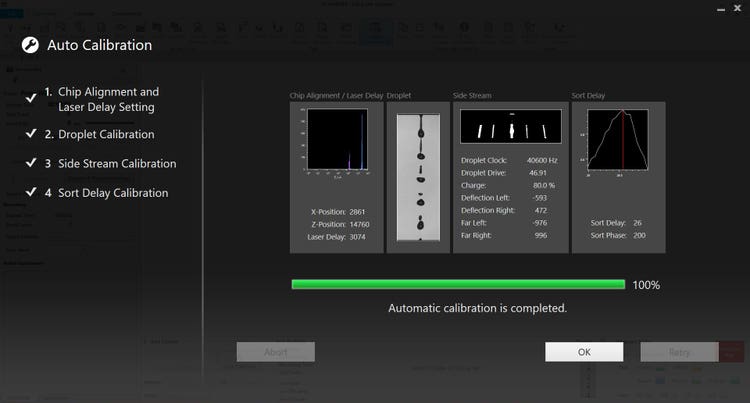 MA900 auto calibration results showing completed testing.