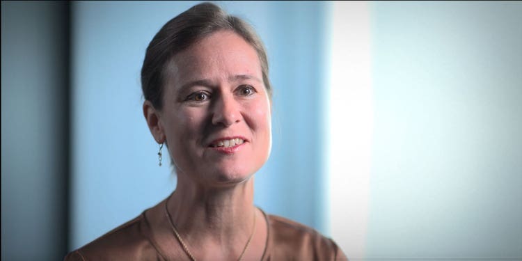 Screengrab of associated video of Charlotte Petersen PhD