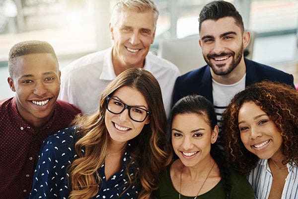 Photo of a group of happy professionals
