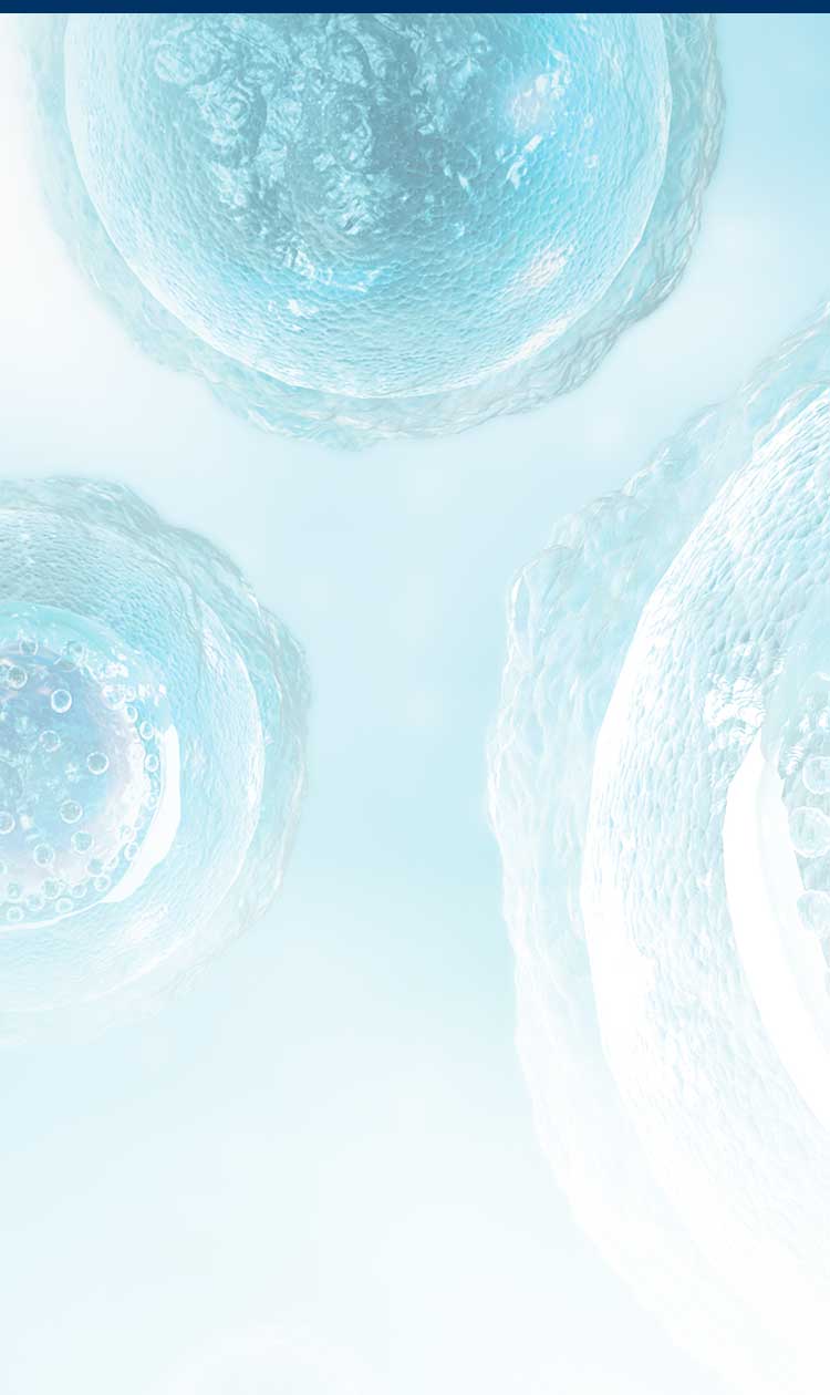 Closeup of stylized blue cells.